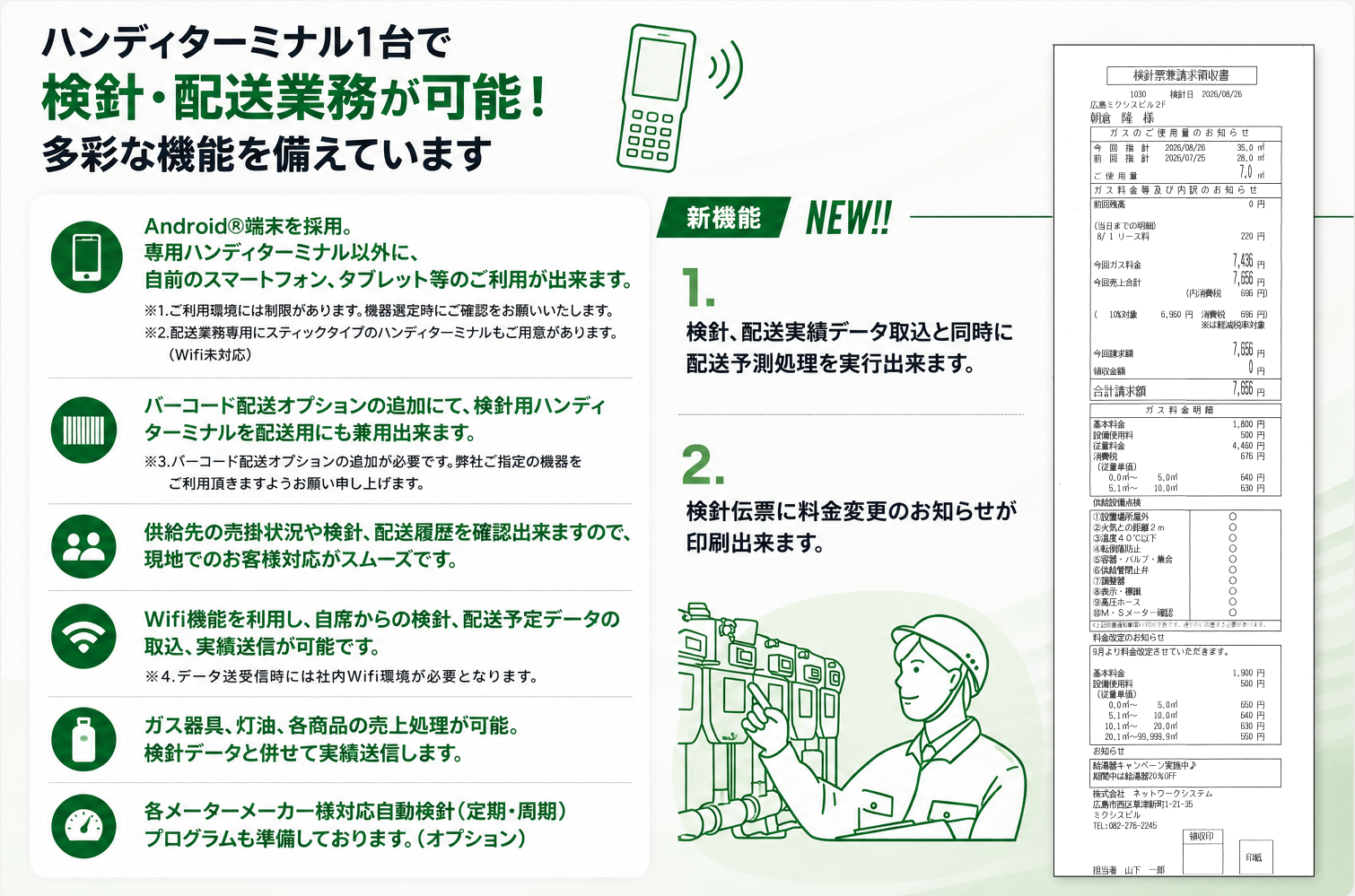 検針・配送のイメージ